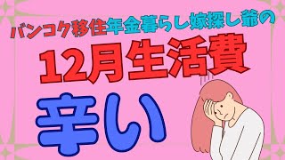 バンコク移住年金暮らし嫁探し爺の12月の生活費公開します。少し雑ですが、驚きの結果となりました。 [upl. by Irrahs]