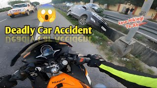 Deadly Car Accident 😱 कार गिर गई गद्दे में 😢 Sunday Ride Pe Hua Accident 😥 [upl. by Sapphera]