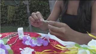 Luau Party Tips  How to Make a Lei [upl. by Cacie908]