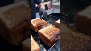 🧀 BBQ Brisket Texas Toast Melt Shorts [upl. by Artenal]