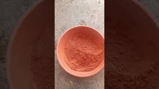 shortvideo red clay powdermitti ke bartan me red clay powderclaysound satisfying claypowder [upl. by Rowland]