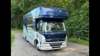 75tonne coachbuilt Bretherton horsebox 3 stall  5 berth [upl. by Nospmas]