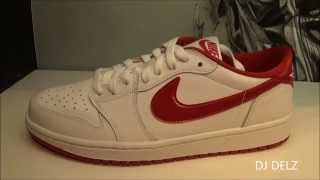 Air Jordan 1 OG Retro Low White Varsity Red Low Sneaker Review [upl. by Ayouqes761]