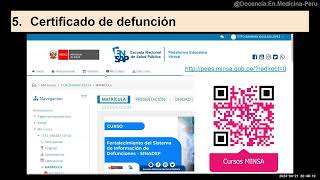 6 Certificado de defunción  ¿Cómo llenarlo SINADEF MINSA certificado medicina [upl. by Ilysa]