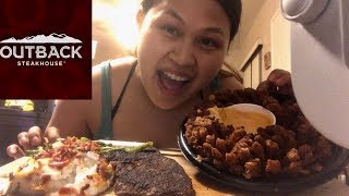 OUTBACK STEAKHOUSE MUKBANG BIG BURPS [upl. by Corie623]