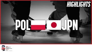 Highlights  Poland vs Japan  2022 IIHF Ice Hockey World Championship  Division I Group B [upl. by Filiano477]