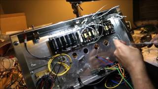 Matchless Spitfire guitar amp time lapse buildSozo caps FampT caps cloth wiring aluminum chassis [upl. by Zetniuq]