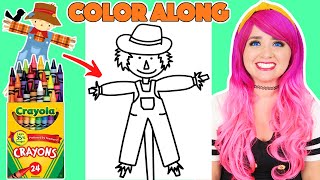 Color a Scarecrow With Me  COLOR ALONG WITH KIMMI [upl. by Annaiv]