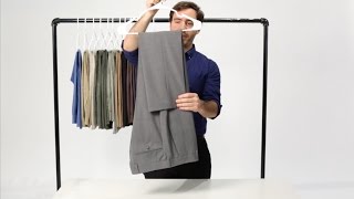 How to Hang Your Dress Pants with the Savile Row Fold  Bonobos [upl. by Karlise]