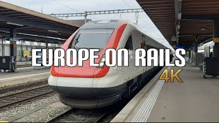 4K • Cab ride Genève ✈️  YverdonlesBains  Neuchâtel  BielBienne  Tilting Train [upl. by Assirol]