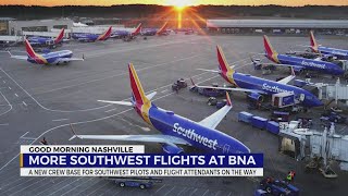 More Southwest flights coming to BNA in 2024 [upl. by Annatnom257]