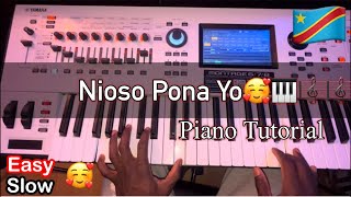 Nioso Pona Yo 🎹🎼🇨🇩🥰 Piano tutorial Easy [upl. by Anyalram]