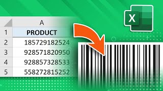 How to create barcodes in Excel for all versions [upl. by Sikram]