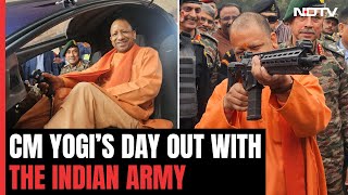 CM Yogi Adityanath Visits ‘Know Your Army’ Fest In Lucknow quotTakes Aimquot With The Arsenal [upl. by Brnaba550]