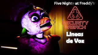 Lineas de voz de Glamrock chica Fnaf Security Breach Sub español [upl. by Kemppe]