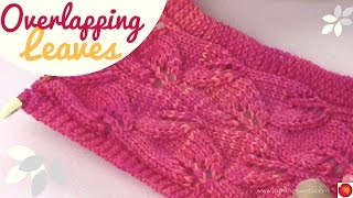 Overlapping Leaves Knit Stitch REVISED [upl. by Nidnerb]