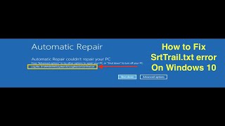 how to fix srttrailtxt error on Windows 10 [upl. by Kcirdde627]