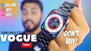 FireBoltt Vogue  205quot Bluetooth Calling Smartwatch 1999  Unboxing and Review and Problems [upl. by Odom505]