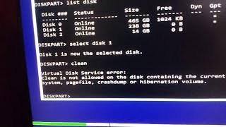 virtual disk service error clean is not allowed on the disk containing the current boot  FIXED [upl. by Anatol]