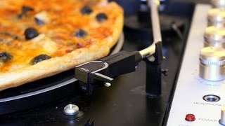 Ever Wondered What A Pizza Sounds Like On A Record Player [upl. by Shem]