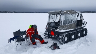 Ice Fishing trip to Bear Creek Cottages Lake Nipissing Feb 2017 [upl. by Nrehtak]