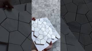 Irregular hexagon volaka marble mosaic tile backsplash tiles mosaictile design bathroom [upl. by Rodama]