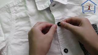 Preschool Life Skills Unbuttoning and Buttoning a Shirt Module 1 for 3 [upl. by Graniah]