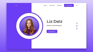 Responsive Personal Portfolio Website Using HTML CSS amp JavaScript [upl. by Llerahc]