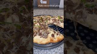 Philly cheesesteak pizza 🔥 food shorts [upl. by Robison]