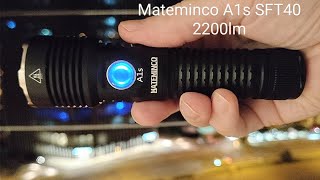 Mateminco A1s SFT40 2200lm Flashlight  Outdoor Test [upl. by Wakefield986]