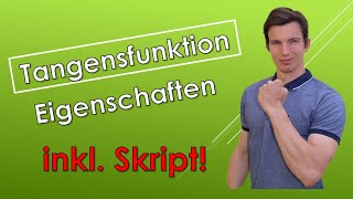 Die Tangensfunktion  Zusammenhang Einheitskreis Graph Eigenschaften mit SKRIPT [upl. by Kavanagh325]