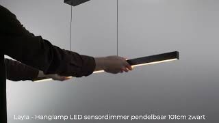 Layla  Hanglamp LED sensordimmer pendelbaar 101cm zwart [upl. by Roxanne92]