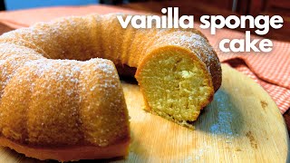 Easy Vanilla Sponge Cake Recipe in 60 mins  Recipe for Beginners [upl. by Asimaj447]