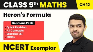 Class 9 Maths Unit 12 Exercise 121 NCERT Exemplar Book Quick RevisionAll ConceptsAll MCQs Solved [upl. by Orvie]