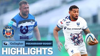 Bath v Bristol Bears  HIGHLIGHTS  Dramatic Comeback in Derby Game  Gallagher Premiership 202021 [upl. by Krahmer]