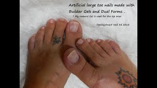 No TOENAILS  Make toenails on Toes with No Toenails  Make These with BUILDER GEL [upl. by Yeltihw442]