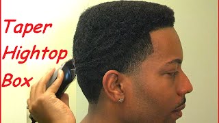 How To Cut a Hightop Box Taper Fade Blowout [upl. by Sumetra]