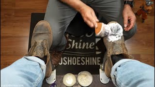 100 Shoe Shine  Angelo Shoe Shine ASMR [upl. by Dominick]