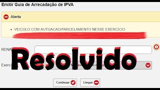 Como emitir a guia para pagamento IPVA autuado parcelado em MG [upl. by Oremar]