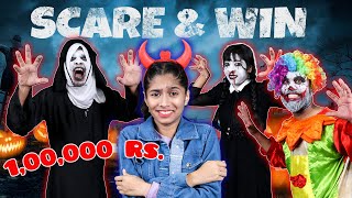 LAST TO SCREAM WINS 1 LAKH Rs CHALLENGE  Halloween Challenge  PARIS LIFESTYLE [upl. by Eidson313]