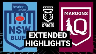 State of Origin 2022  Game 2  Extended Highlights  NRL [upl. by Yriek821]