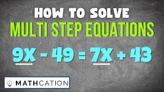 4 EASY tips for Solving Multi Step Equations How to solve Multi Step Equations [upl. by Britte]