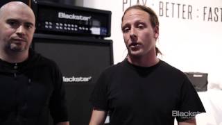 Blackstar at Winter NAMM 2014 Jeff Kendrick and Mike Spreitzer from DevilDriver [upl. by Aloiv]