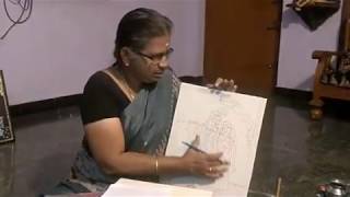 Thanjavur Painting classes 2  Sketch Making by Smt Mangalam Srinivasan [upl. by Greeson906]