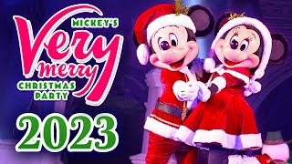 Mickeys Very Merry Christmas Party 2023 at Walt Disney World  Rides Parade and Characters 4K [upl. by Kallick]