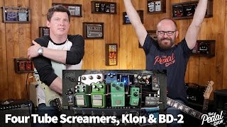 That Pedal Show – Four Tube Screamers Compared plus Klon Centaur amp Boss BD2 [upl. by Mcleod]