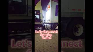 How to disconnect from a Trailer Trucking Tutorial shorts [upl. by Powe]