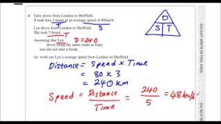 Edexcel Sample Paper 1HF Question 424  Compound Measures Speed [upl. by Adlig]