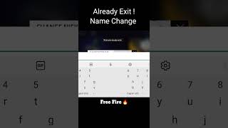 Free Fire 🔥 Nickname Already Exists Problems  How To Change Duplicate Name Free Fire shortsviral [upl. by Mundford]