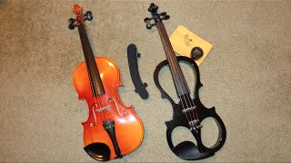 My Karl Knilling Violin and Cecilio Electric Violin [upl. by Aryt]